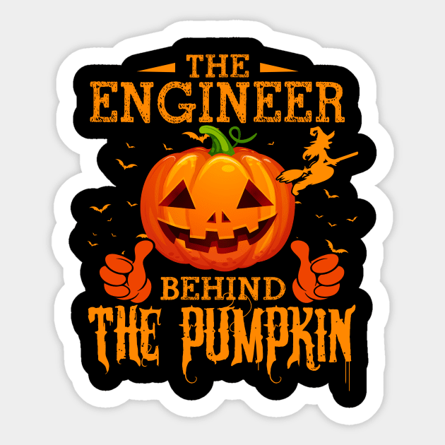 Mens The CHEF Behind The Pumpkin T shirt Funny Halloween T Shirt_ENGINEER Sticker by Sinclairmccallsavd